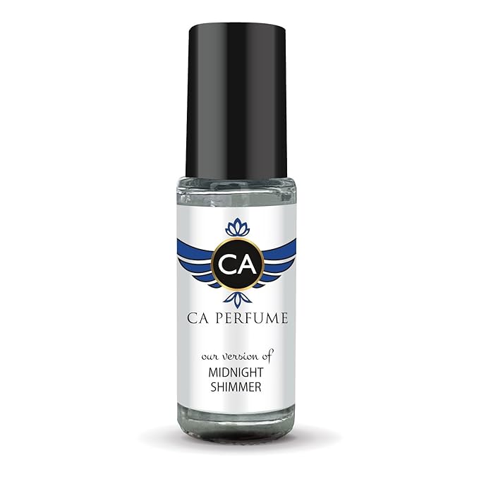 CA Perfume Impression of Midnight Shimmer for Women Fragrance Oil Floral Woody Musk Scent Long Lasting Perfumes for Women Travel Size TSA Ready Mini Parfum Body Oil Roll-on 0.14 Fl Oz 4ml