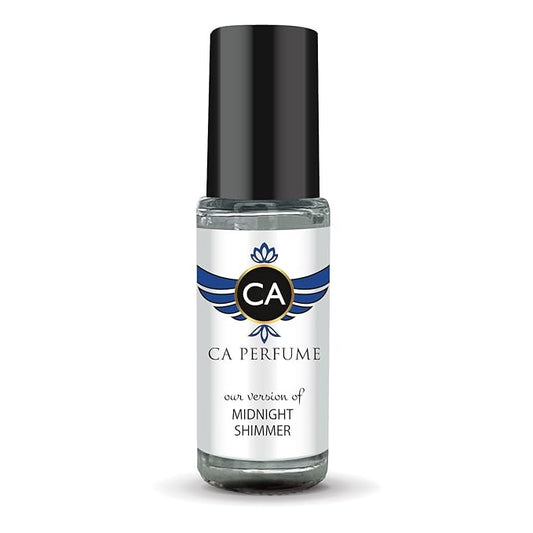 CA Perfume Impression of Midnight Shimmer for Women Fragrance Oil Floral Woody Musk Scent Long Lasting Perfumes for Women Travel Size TSA Ready Mini Parfum Body Oil Roll-on 0.14 Fl Oz 4ml