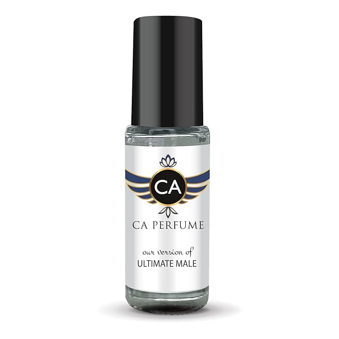 CA Perfume Impression of Ultimate Male for Men Perfume Oil Amber Fougere Scent Long Lasting Cologne for Men Travel Size Mini Perfume Sample TSA Ready Body Oil Roll-on 0.14 Fl Oz 4ml