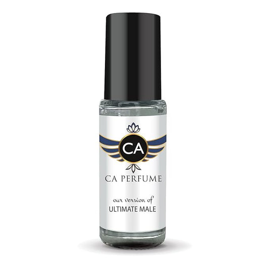 CA Perfume Impression of Ultimate Male for Men Perfume Oil Amber Fougere Scent Long Lasting Cologne for Men Travel Size Mini Perfume Sample TSA Ready Body Oil Roll-on 0.14 Fl Oz 4ml