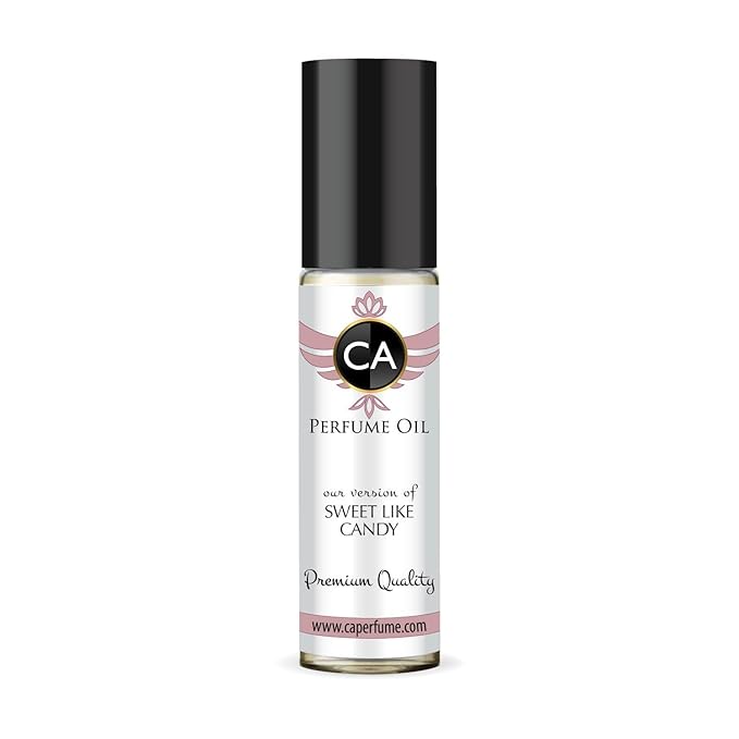 CA Perfume Impression of Sweet Like Candy for Women Eau De Parfum Floral Fruity Gourmand Scent Long Lasting Perfumes for Women Travel Size TSA Ready for Day and Night Wear 0.33 Fl Oz 10ml