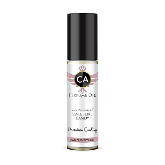 CA Perfume Impression of Sweet Like Candy for Women Eau De Parfum Floral Fruity Gourmand Scent Long Lasting Perfumes for Women Travel Size TSA Ready for Day and Night Wear 0.33 Fl Oz 10ml