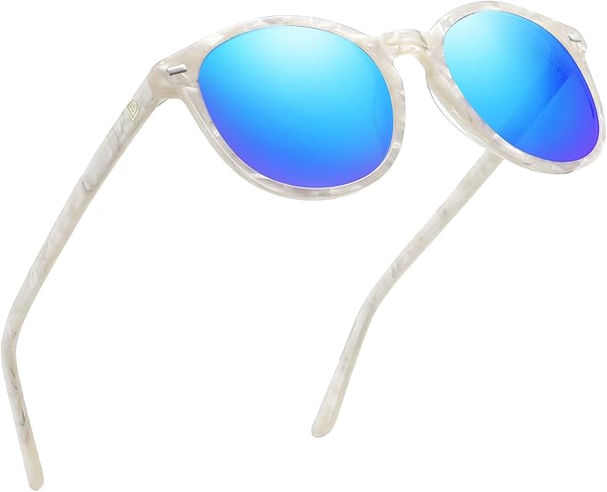 DUCO Polarized Sunglasses for Women Retro Round Women's Sunglasses Classic Vintage UV400 Shades DC1230