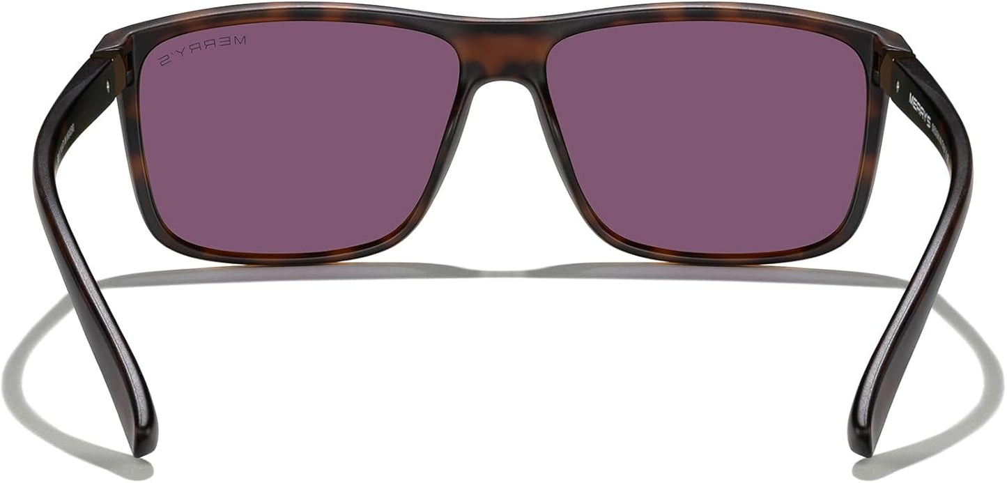 MERRY'S Rectangular Polarized Sports Sunglasses for Men Women Cycling Driving Fishing UV400 Protection S8225