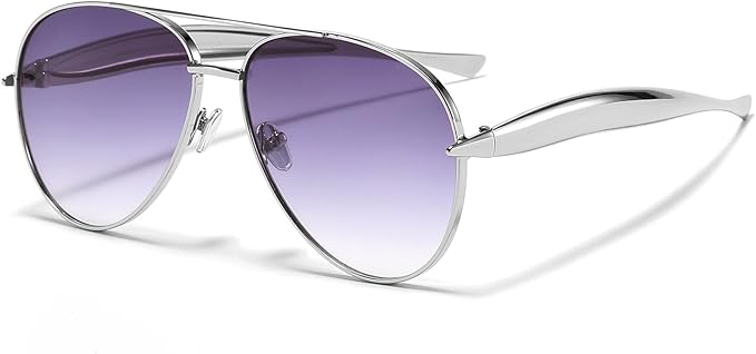 AIEYEZO Gold Aviator Sunglasses for Women Men Oversized Thick Frame Sun Glasses Fashion Retro Sardine Pilot Shades