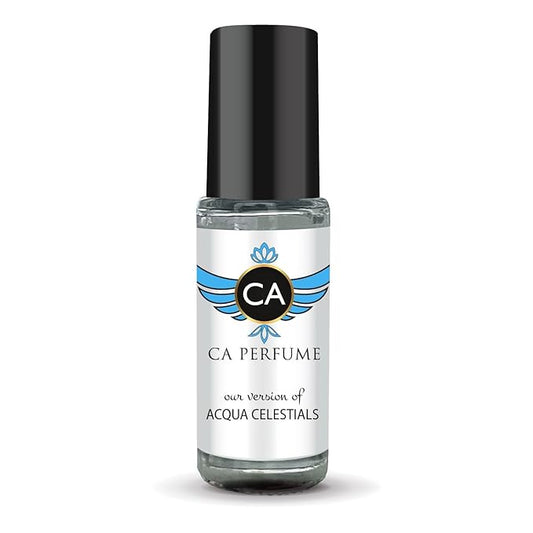 CA Perfume Impression of Acqua Celest Unisex Fragrance Oil Floral Green Scent Long Lasting Perfumes for Women & Men Travel Size TSA Ready Mini Parfum Body Oil Roll-on 0.14 Fl Oz 4ml