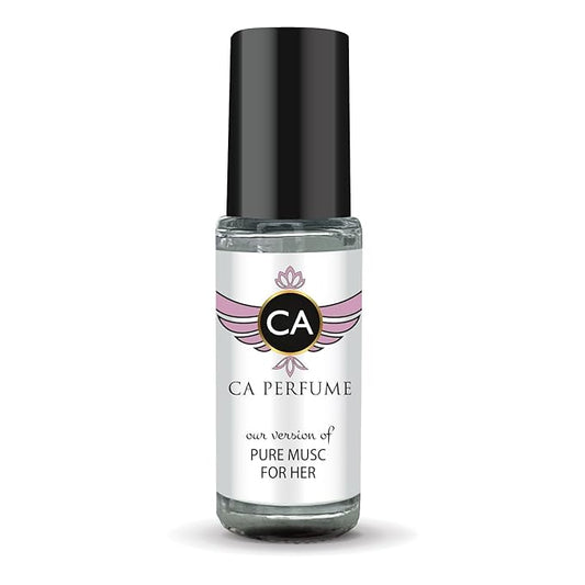 CA Perfume Impression of Pure Musc For Her for Women Perfume Oil Floral Woody Musk Scent Long Lasting Perfumes for Women Travel Size Mini Perfume Sample TSA Ready Body Oil Roll-on 0.14 Fl Oz 4ml