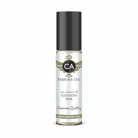 CA Perfume Impression of Eleventh Time Unisex Fragrance Oil Woody Aromatic Scent Long Lasting Perfumes for Women & Men Travel Size TSA Ready Mini Parfum Body Oil Roll-on 0.33 Fl Oz 10ml