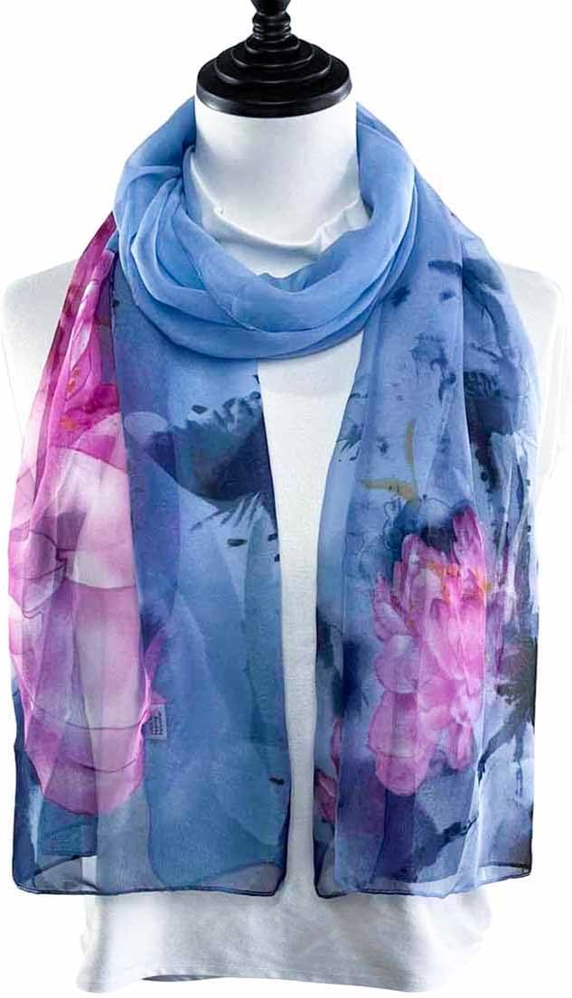 Xyueanlo Scarfs for Women Lightweight Scarves Fashion Print Floral Pattern Scarf Shawls
