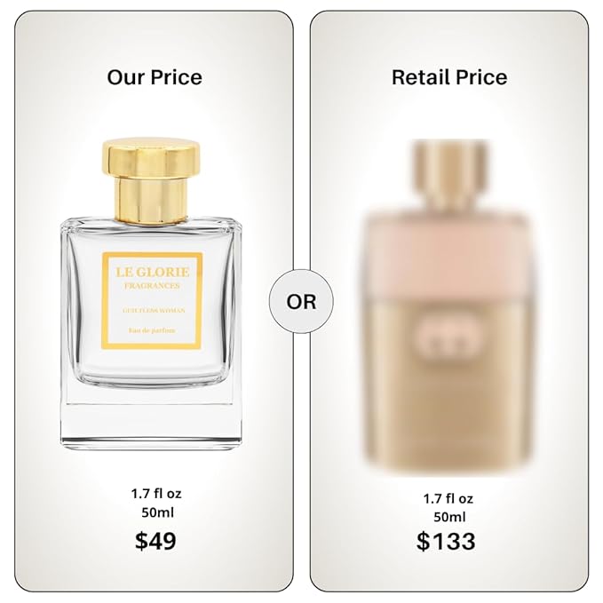 Inspired by G*cci Guilty Pour Femme Eau de Parfum, Guiltless Women EDP, Long Lasting 12-14 Hours Perfume Spray for Women, All Skin Types, Cruelty Free - 0.33 oz 10ml