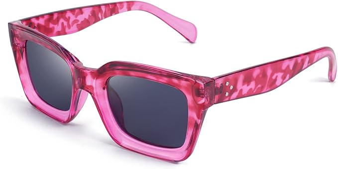 FEISEDY Classic Women Sunglasses Fashion Thick Square Sun Glasses Chunky Frame UV400 B2471