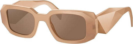 BUTABY Trendy Rectangle Sunglasses for Women Men Retro Sun Glasses Vintage Fashion Square Frame