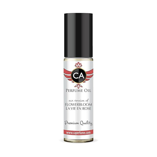 CA Perfume Impression of Flowerbloom La Vie En Rose for Women Fragrance Oil Amber Floral Scent Long Lasting Perfumes for Women Travel Size TSA Ready Mini Parfum Body Oil Roll-on 0.33 Fl Oz 10ml