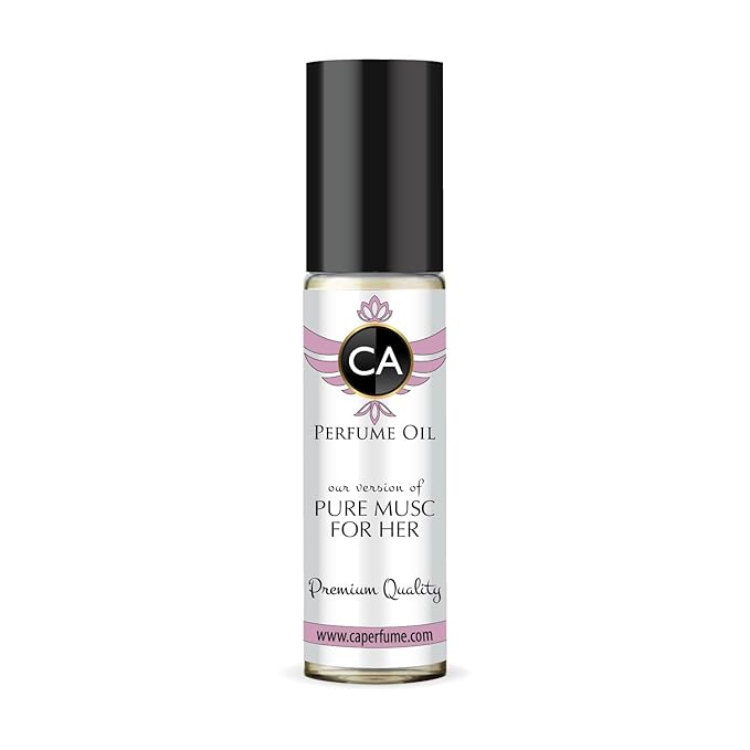 CA Perfume Impression of Pure Musc For Her for Women Eau De Parfum Floral Woody Musk Scent Long Lasting Perfumes for Women Travel Size TSA Ready for Day and Night Wear 0.33 Fl Oz 10ml