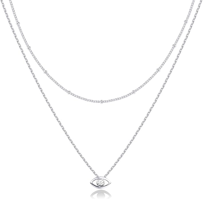 PAVOI 14K Gold Plated Layering Necklaces | Stylish Minimalist Design Pendant Necklaces | Butterfly, Heart, Lock, Evil Eye, Coin, Lightning Bolt, Circle, Cross Pendants for Women