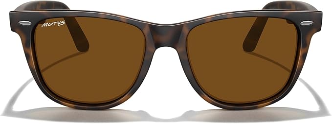 MERRY'S Classic Square Shape Polarized Sunglasses for Womens Mens Retro Designer UV400 Sun Glasses S6140