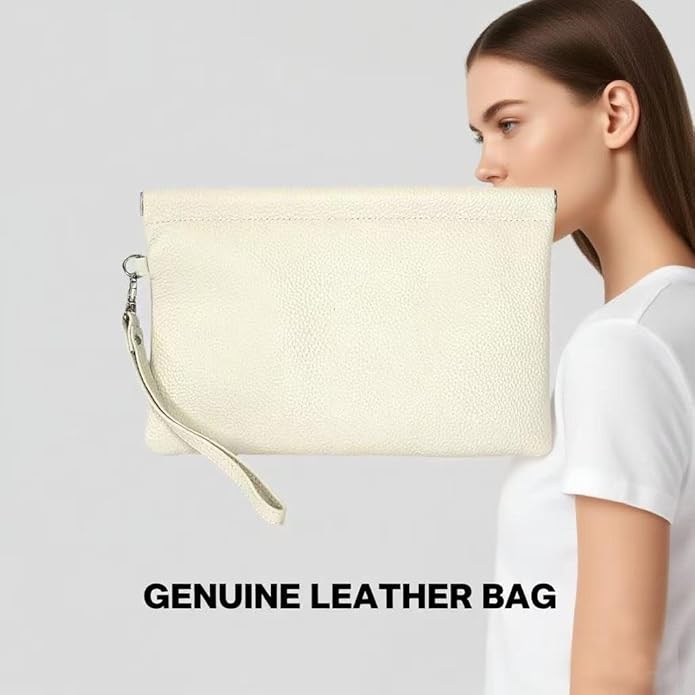 Genuine Leather Wristlet Handbags Purses Cell Phone Pocket Clutch Wallet Coin Purse For Men Women