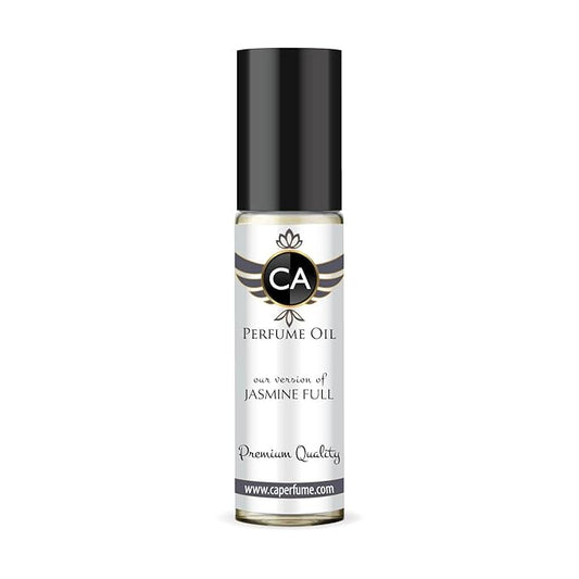 CA Perfume Impression of Jasmine Full Unisex Fragrance Oil Floral Scent Long Lasting Perfumes for Women & Men Travel Size TSA Ready Mini Parfum Body Oil Roll-on 0.33 Fl Oz 10ml
