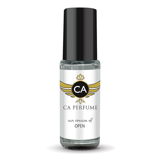 CA Perfume Impression of Open for Men Perfume Oil Woody Aromatic Scent Long Lasting Cologne for Men Travel Size Mini Perfume Sample TSA Ready Body Oil Roll-on 0.14 Fl Oz 4ml