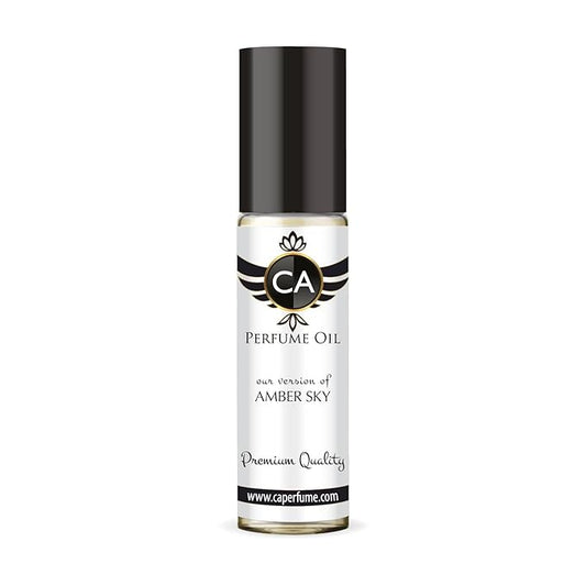 CA Perfume Impression of Amber Sky Unisex Fragrance Oil Amber Spicy Scent Long Lasting Perfumes for Women & Men Travel Size TSA Ready Mini Parfum Body Oil Roll-on 0.33 Fl Oz 10ml