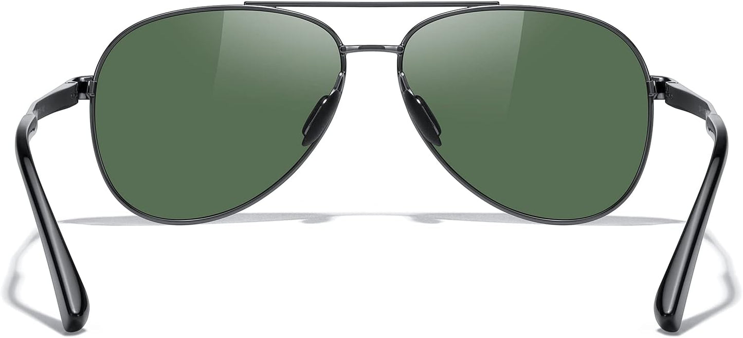 MERRY'S Aviator Sunglasses for Men Women - Polarized Driving Sun glasses Mirrored Lens UV 400 Protection 58 MM
