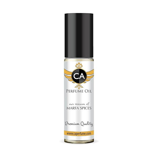 CA Perfume Impression of Marfa Spices Unisex Fragrance Oil Amber Floral Scent Long Lasting Perfumes for Women & Men Travel Size TSA Ready Mini Parfum Body Oil Roll-on 0.33 Fl Oz 10ml