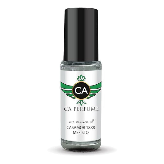 CA Perfume Impression of Casamor1888 Mefisto for Men Perfume Oil Citrus Aromatic Scent Long Lasting Cologne for Men Travel Size Mini Perfume Sample TSA Ready Body Oil Roll-on 0.14 Fl Oz 4ml