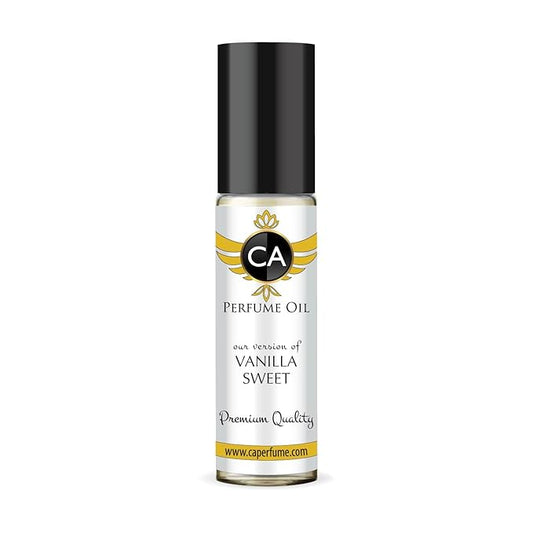 CA Perfume Originals Vanilla Sweet Unisex Fragrance Oil Amber Scent Long Lasting Perfumes for Women & Men Travel Size TSA Ready Mini Parfum Body Oil Roll-on 0.33 Fl Oz 10ml