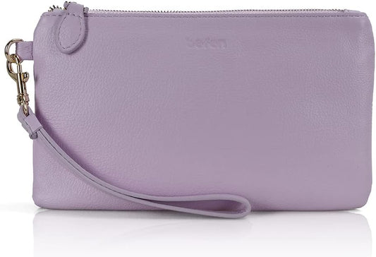 befen Genuine Leather Wristlet Clutch RFID Blocking Bag Cell Phone Wallet Purse Wristlet Wallet Purses and Handbags for Women