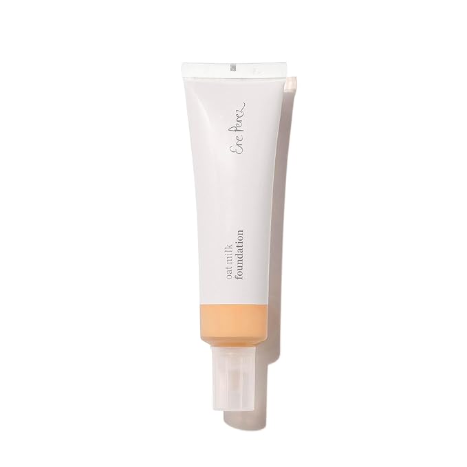 Ere Perez - Natural Oat Milk Liquid Foundation | Breathable, Buildable, Med-Full Coverage | Peach Extract, Vitamin E | Vegan, Cruelty-Free, Clean (Vienna | light-med neutral warm, 1fl oz | 30ml)