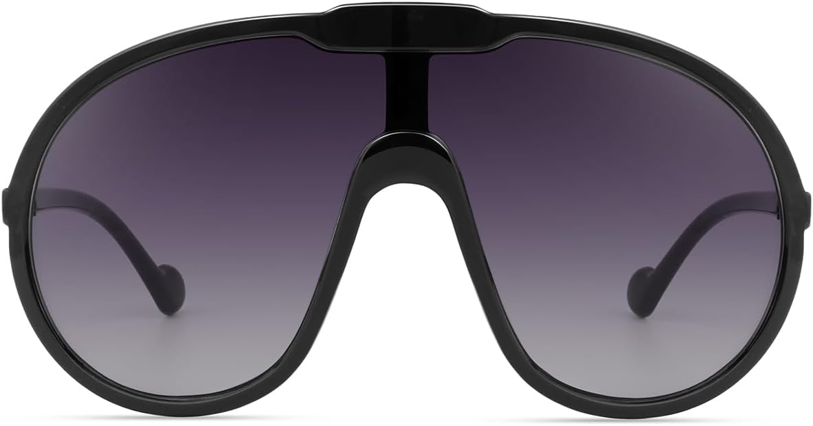 Trendy Oversized Sunglasses for Women Men Fashion Shield Aviator Sun Glasses UV400 Protection Goggles