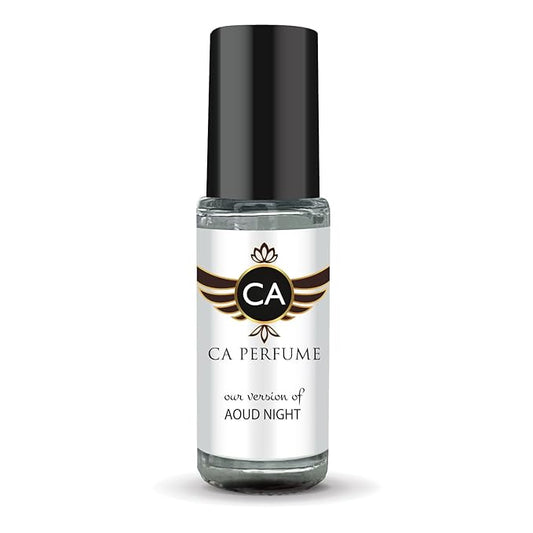 CA Perfume Impression of Aoud Night Unisex Perfume Oil Amber Woody Scent Long Lasting Fragrance for Women and Men Travel Size Mini Perfume Sample TSA Ready Body Oil Roll-on 0.14 Fl Oz 4ml