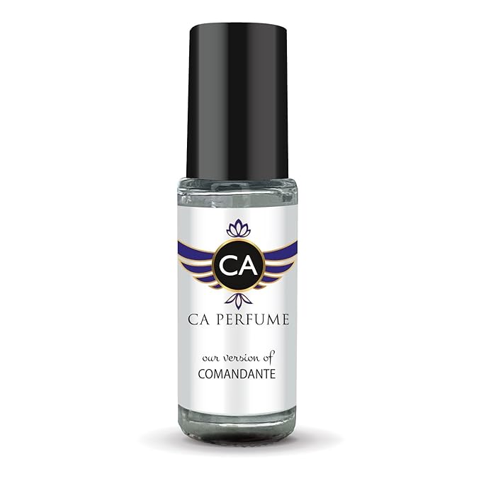 CA Perfume Impression of Comandante Unisex Fragrance Oil Aromatic Fruity Scent Long Lasting Perfumes for Women & Men Travel Size TSA Ready Mini Parfum Body Oil Roll-on 0.14 Fl Oz 4ml