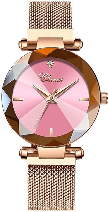 Fashion Watches for Women Rose Gold Stainless Steel Mesh Band Watch Elegant Ladies Gifts Waterproof Wrist Watch