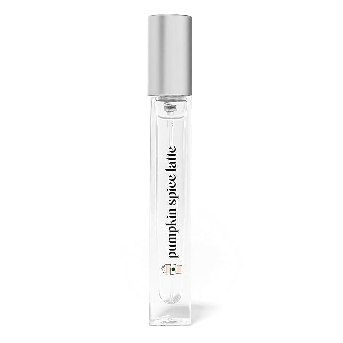 Just Juice Pumpkin Spice Latte - Warm Vanilla Perfume for Women and Men - Mini Travel Perfume with Nutmeg, Cinnamon, Tonka Bean - 0.33 oz