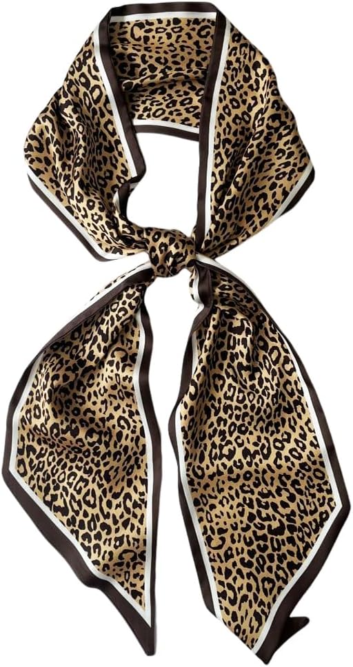 Silk Head Scarf for Hair Fashion Headwrap for Women Lightweight Neck Tie
