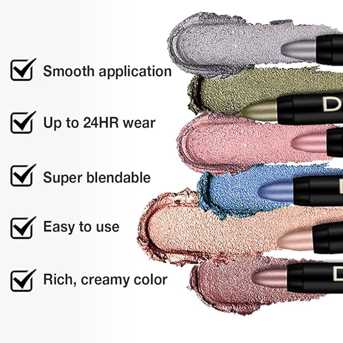 evpct Mauve Matte Cream Eye Shadow Sticks Brightener Pencils for Women, Longwear Mauve Silky Eyeshadow Applicator Stick Pen Waterproof, Blendable Crease-Proof Stick Eyeshadow Matte Eye Makeup 81