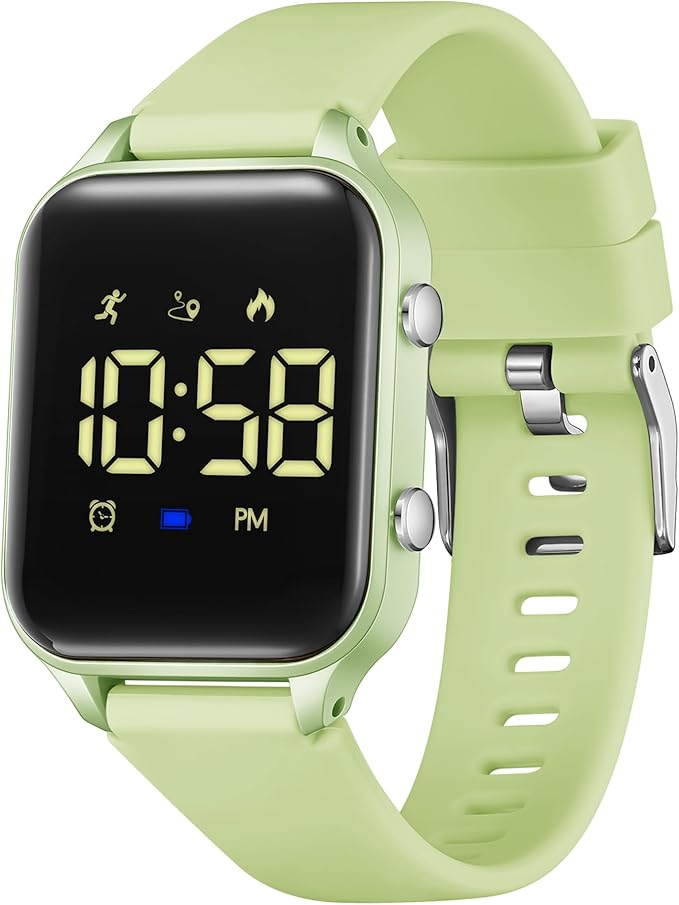 L LAVAREDO Kids Digital Watches for Boys Girls,Waterproof Sport Watch with Pedometer Stopwatch Vibration Alarm for Ages 5-13,No App Fitness Tracker Watch for Kids Teens Birthday Christmas Gifts