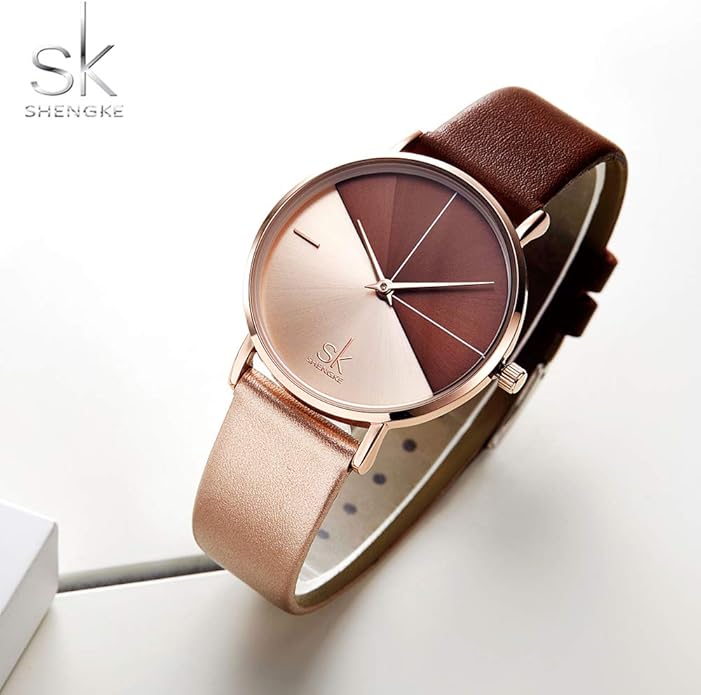 SHENGKE Simplicity Creative Women Watch Genuine Leather Elegant Women Watches Ladies Business Wristwatch