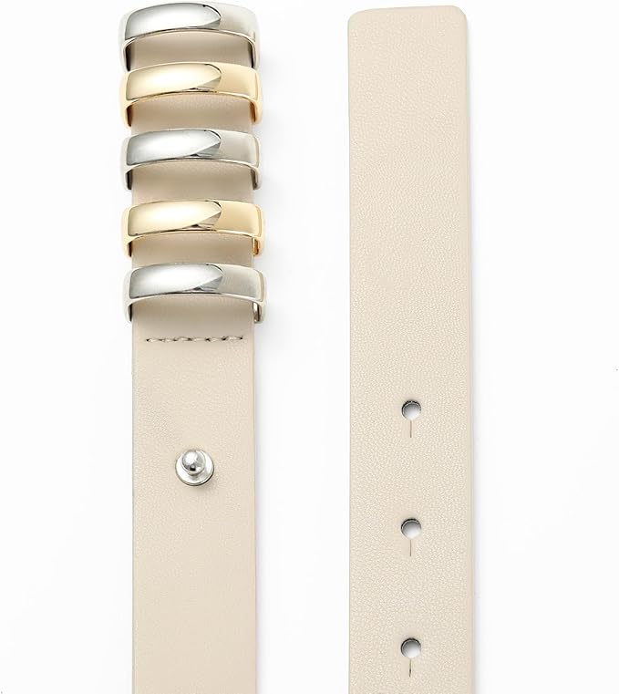 Belts for Women with Gold Buckle Faux Leather Belts Fashion Casual belts for jeans