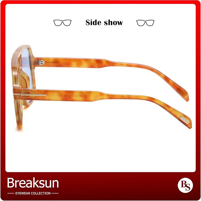 Retro Aviator Sunglasses for Women Men Trendy Classic 70s Square Aviator Sun Glasses Vintage Shades