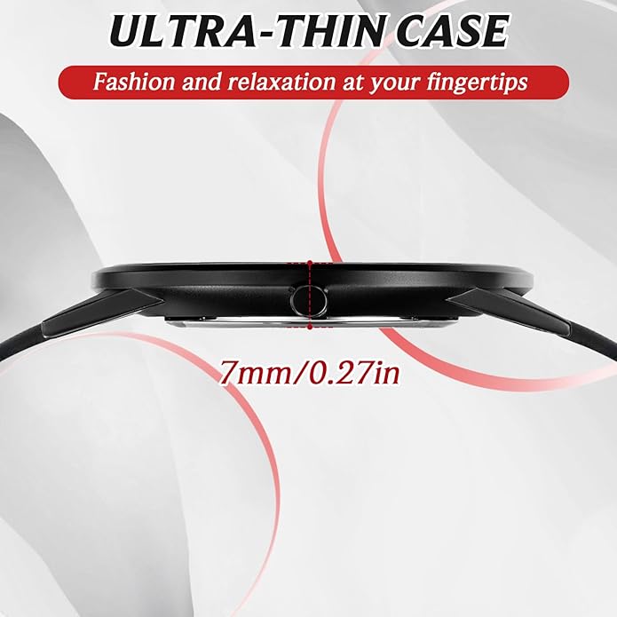 Mens Watches Ultra-Thin Minimalist Waterproof-Fashion Wrist Watch for Men Unisex Dress with Leather Band