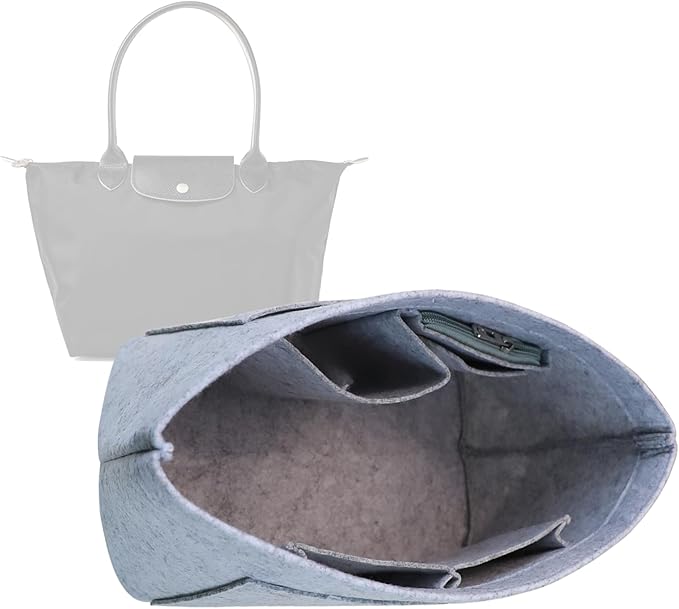 Lckaey bag Organizer Insert for Longchamp Le Pliage Neo Handbags Insert Organizer 1012French grey-M
