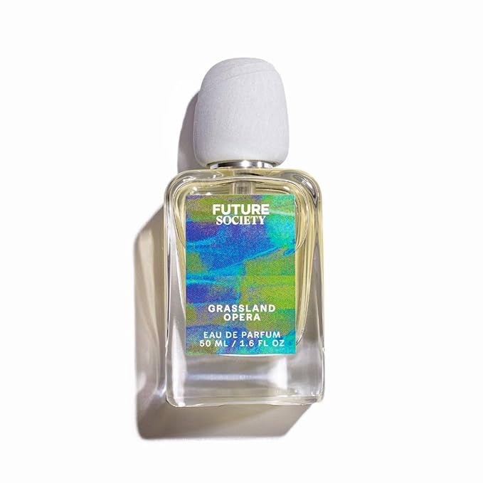 Future Society Grassland Opera Perfume - Rich Green Floral Eau de Parfum with Notes of Sage, Ginger, Ylang Ylang & Sandalwood - Luxury Perfume Inspired by Prairies - Modern Unisex Fragrance - 50ml