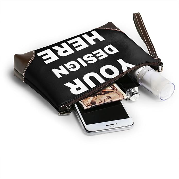 Custom Leather Wristlet Personalized Wallets For Women Men Wristlet Handbags Customized Clutch Purses For Women