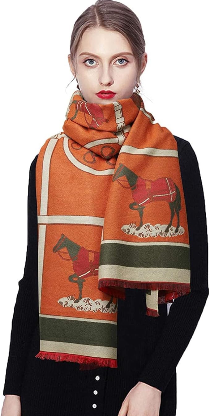 EXTREE Scarfs for Women Pashmina Silky Shawl Wrap for Evening Dressing Blanket Open Front Poncho Cape