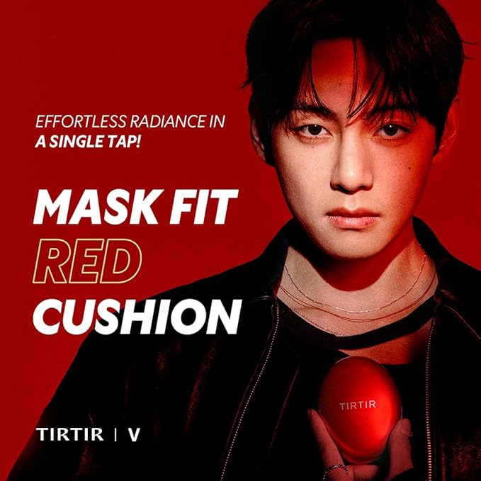 TIRTIR Mask Fit Red Cushion Foundation | Full coverage, Weightless, Skin fit, Satin Glow Finish, Korean Makeup BB Foundation, beauty, Tattoo cover up, Buildable (#13N Fair Ivory, 0.63 Fl Oz)