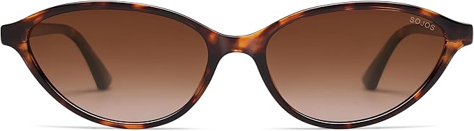 SOJOS Trendy Polarized Oval Sunglasses for Women Retro Chic 90s Shades Lightweight Sunnies SJ2656