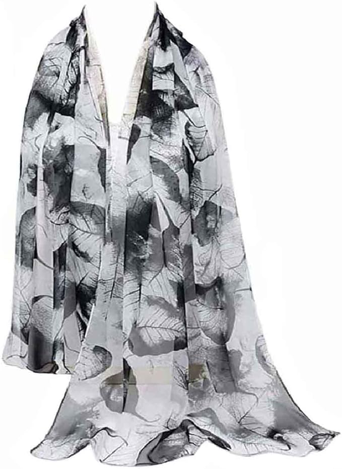 Pokeedioty Scarfs for Women Lightweight Scarves Elegant Floral Pattern Sheer Scarfs Shawls Wraps
