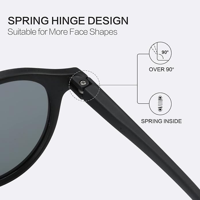 ZENOTTIC Polarized Round Sunglasses, Stylish Sunglasses for Men and Women Retro Classic, Multi-Style Selection